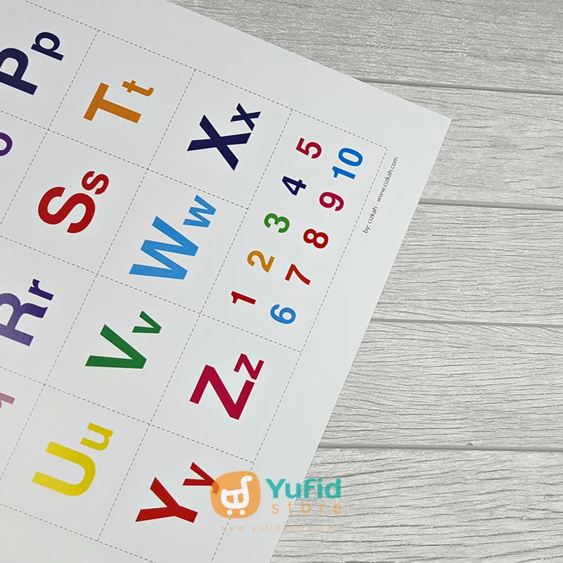 Poster Belajar Huruf Abjad A-Z Kapital Dan Kecil - Image 4