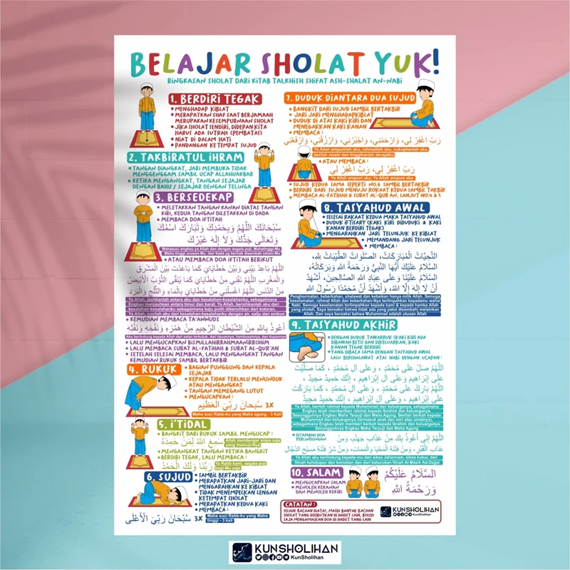 POSTER BELAJAR SHOLAT YUK (KUN SHOLIHAN)
