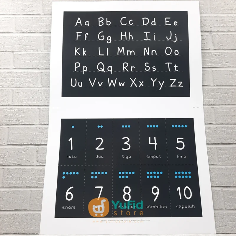 POSTER HIGH CONTRAST ALPHABET DAN ANGKA (LUMA-LUMA)