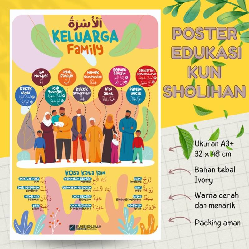 POSTER KELUARGA 3 BAHASA (KUN SHOLIHAN)