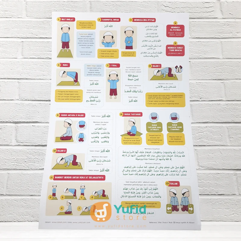 Poster Sholat Anak Islam Sesuai Sunnah