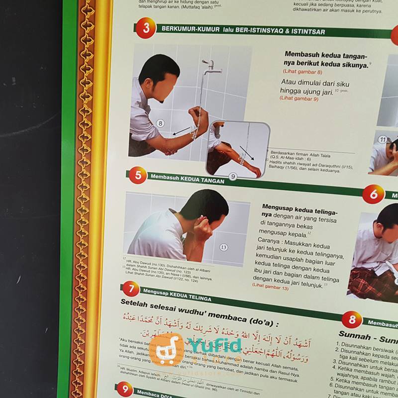 Poster Tata Cara Wudhu Sesuai Sunnah Nabi (Pustaka Ibnu Umar) - Image 4