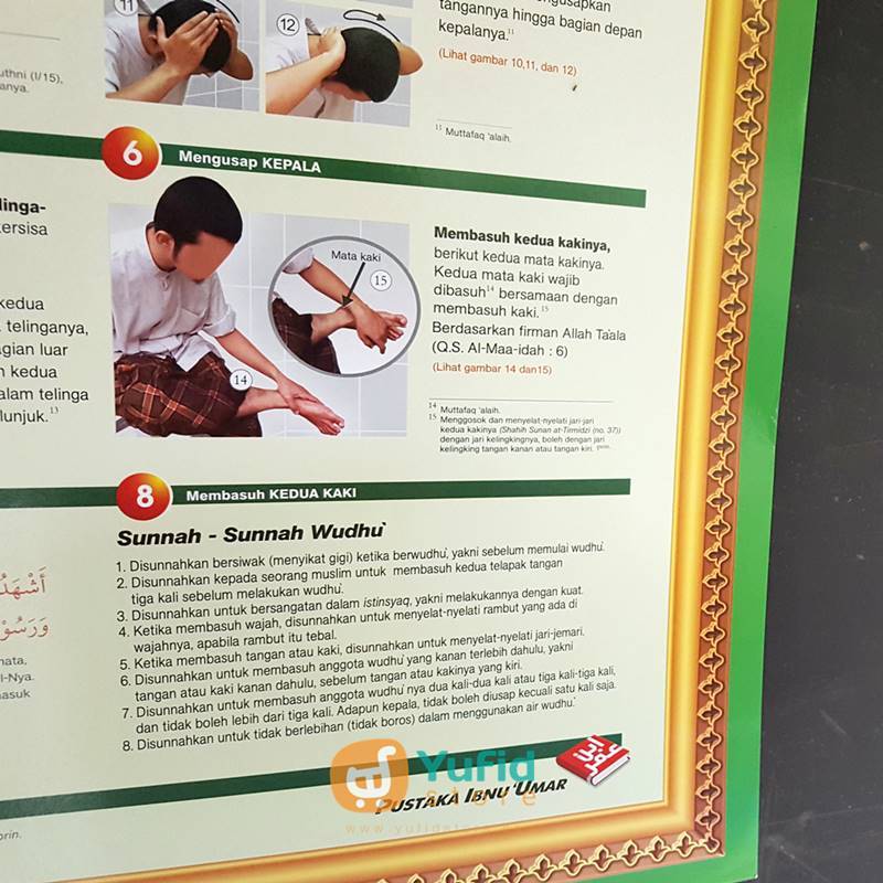 Poster Tata Cara Wudhu Sesuai Sunnah Nabi (Pustaka Ibnu Umar) - Image 5