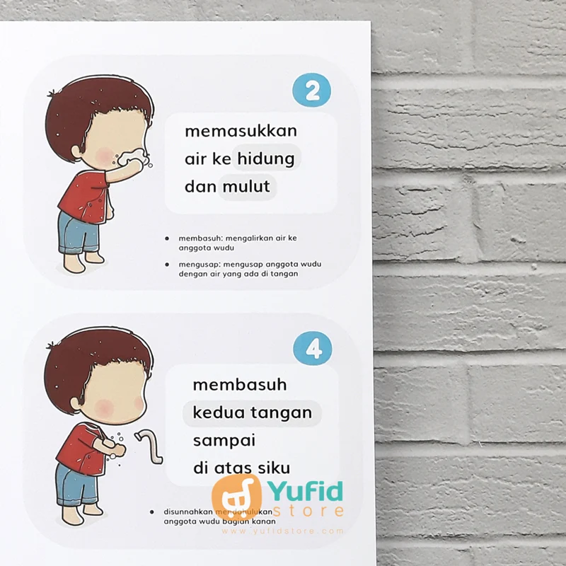 Poster Wudhu Anak Muslim Sesuai Sunnah Boy - Image 3