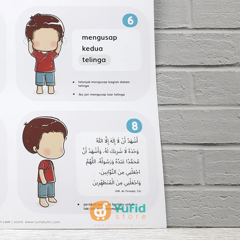 Poster Wudhu Anak Muslim Sesuai Sunnah Boy - Image 5