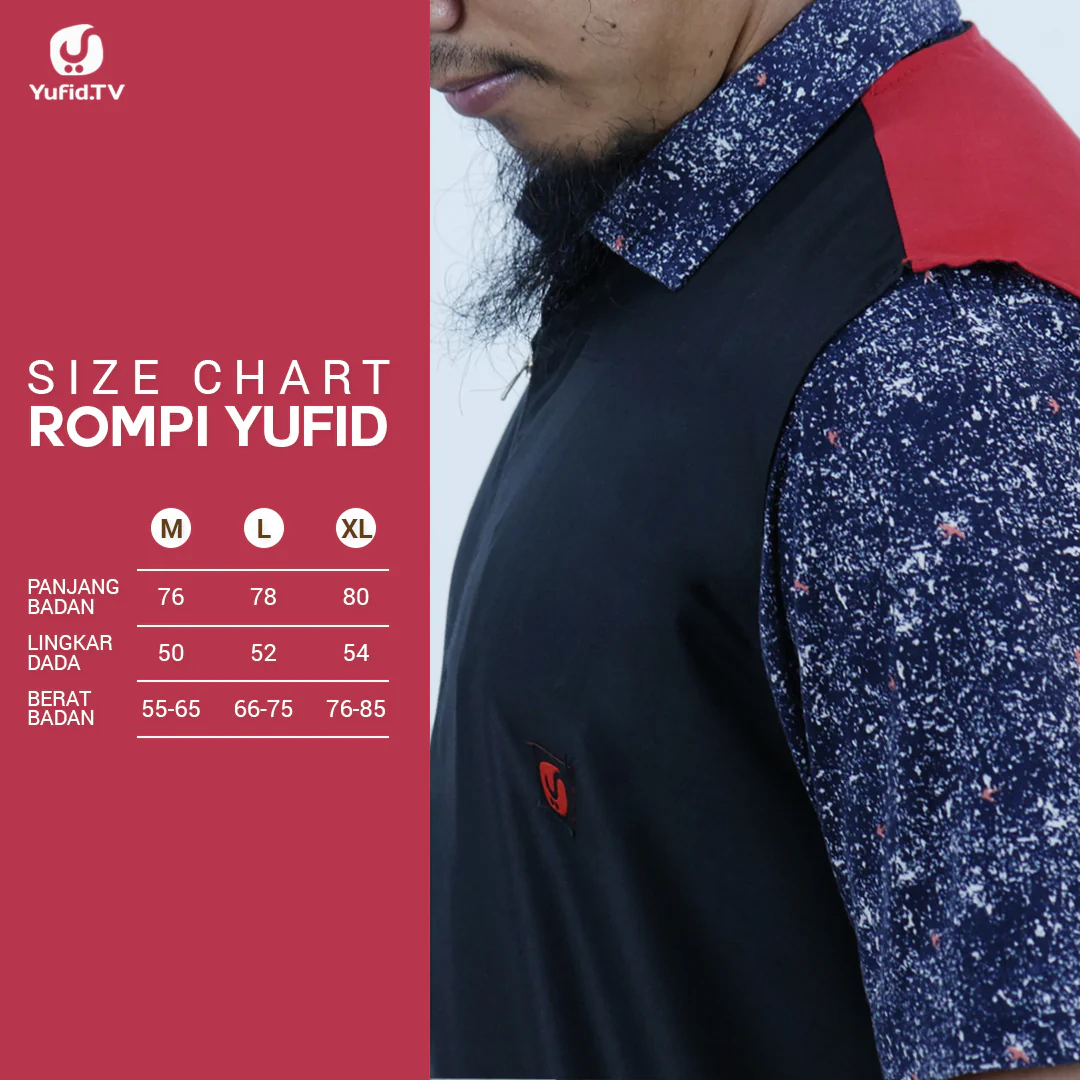 Rompi Sholat Yufid Hitam Kombinasi Merah (Yufidstore) - Image 13