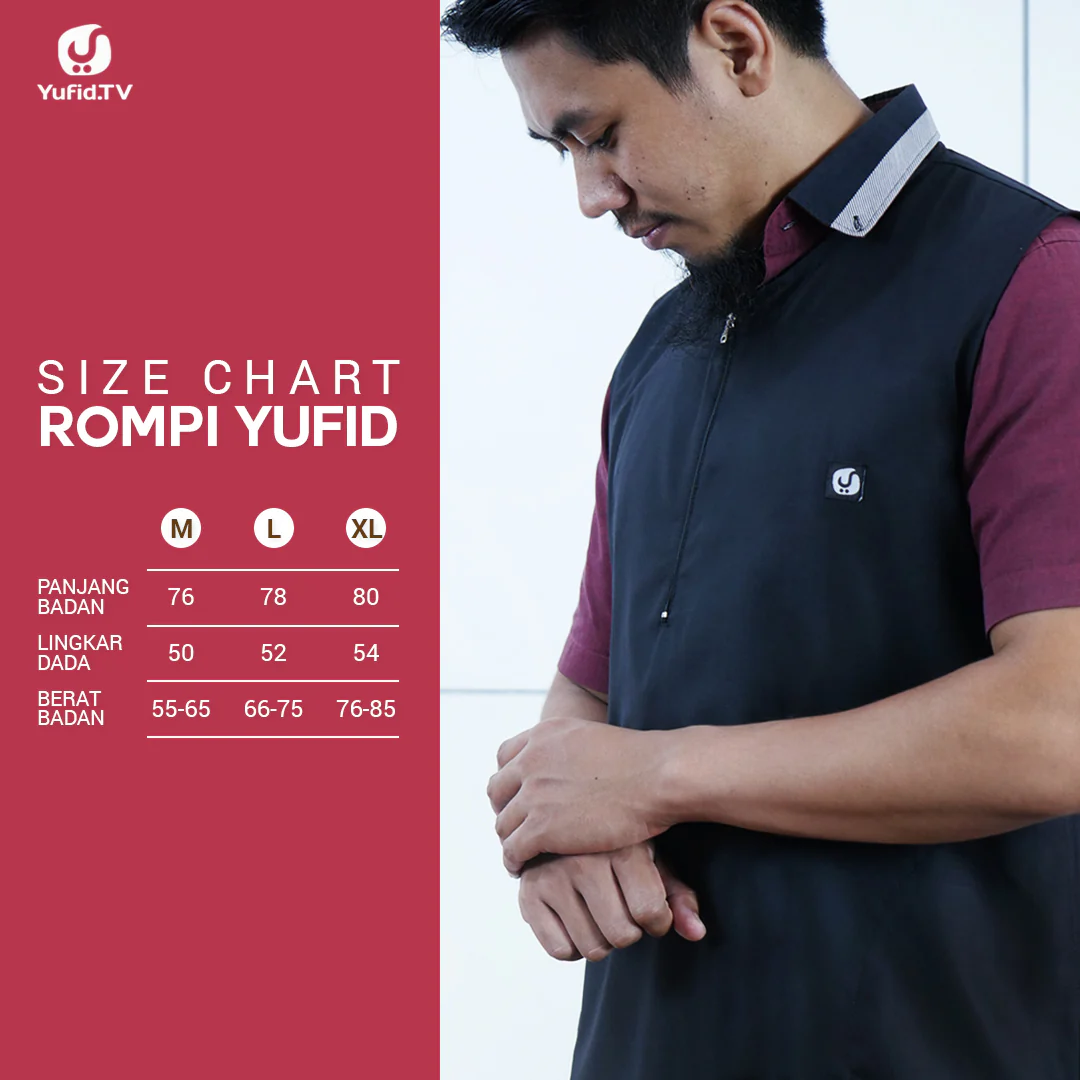 Rompi Sholat Yufid Hitam Polos (Yufidstore) - Image 10