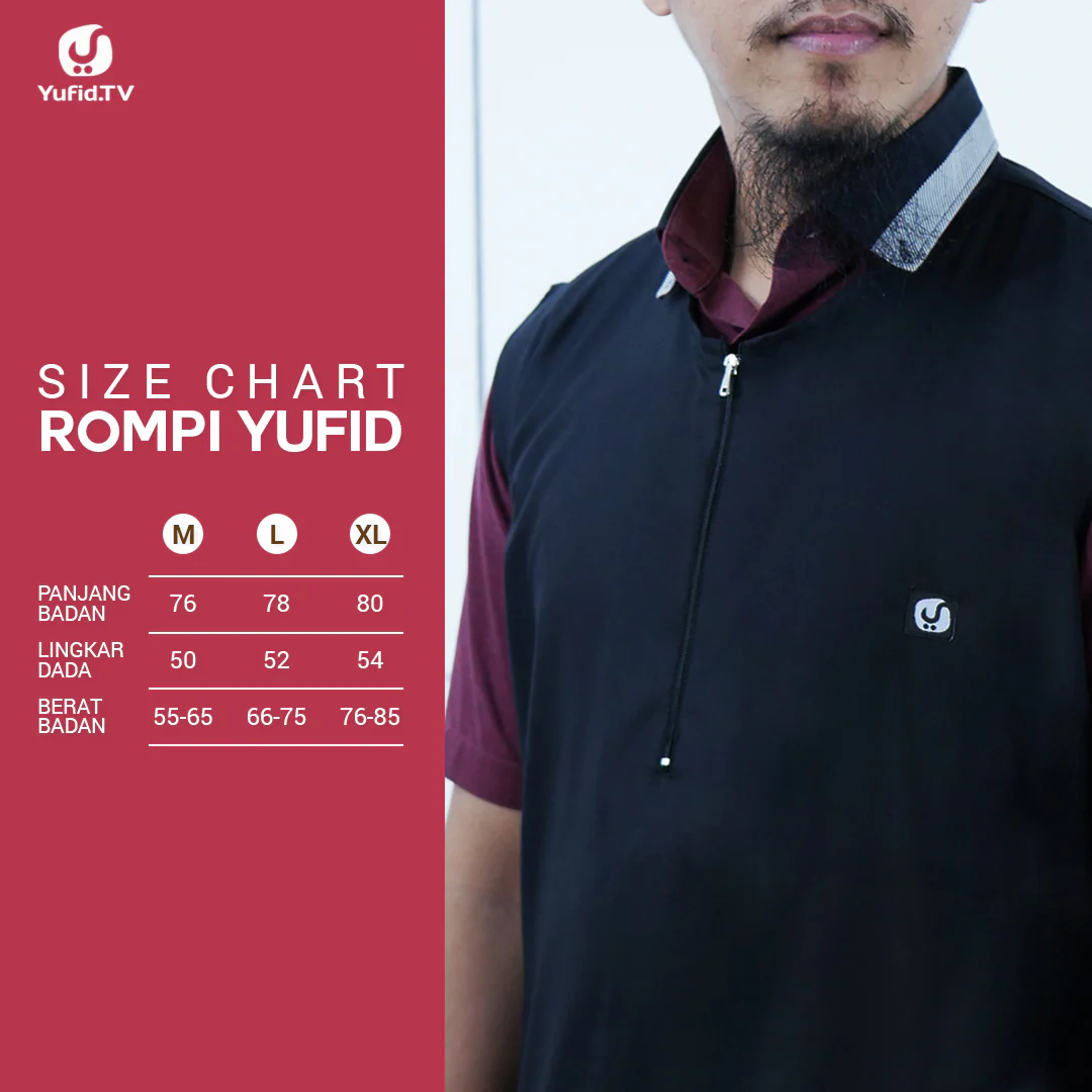 Rompi Sholat Yufid Hitam Polos (Yufidstore) - Image 11