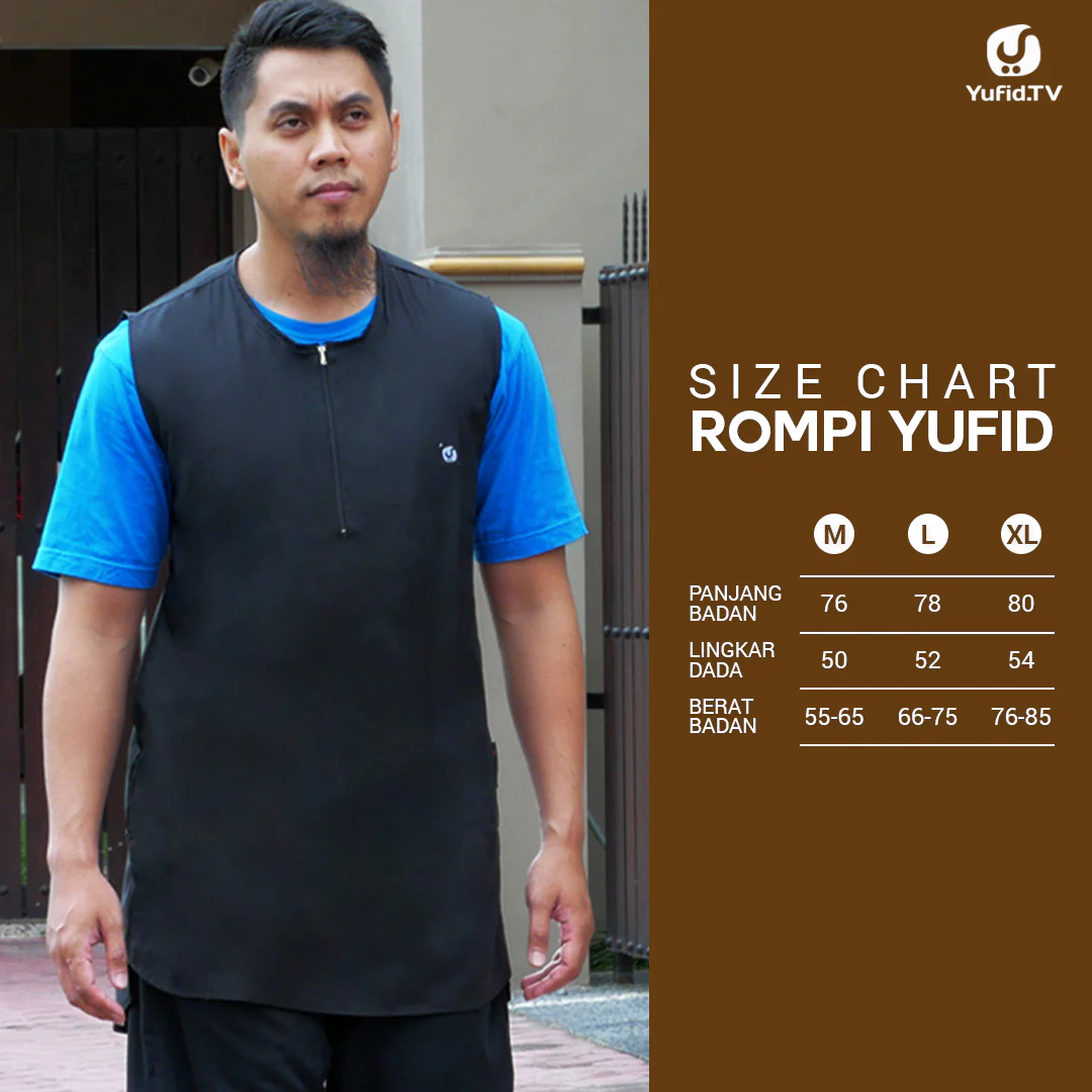Rompi Sholat Yufid Hitam Polos (Yufidstore) - Image 12