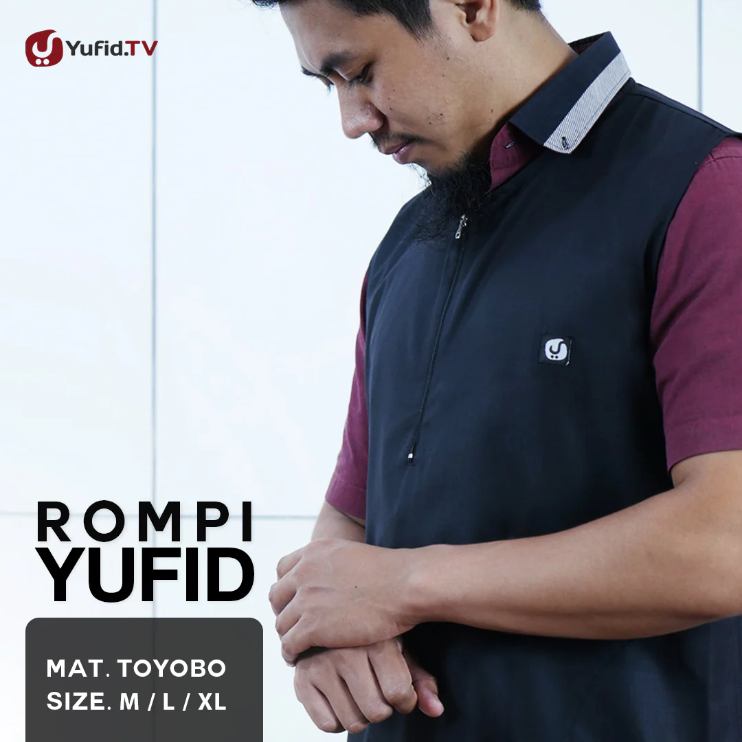 Rompi Sholat Yufid Hitam Polos (Yufidstore) - Image 6