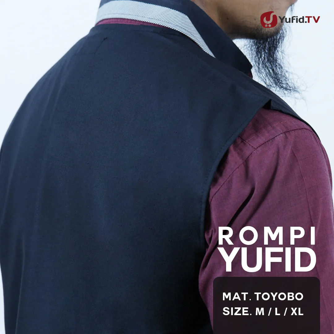 Rompi Sholat Yufid Hitam Polos (Yufidstore) - Image 8