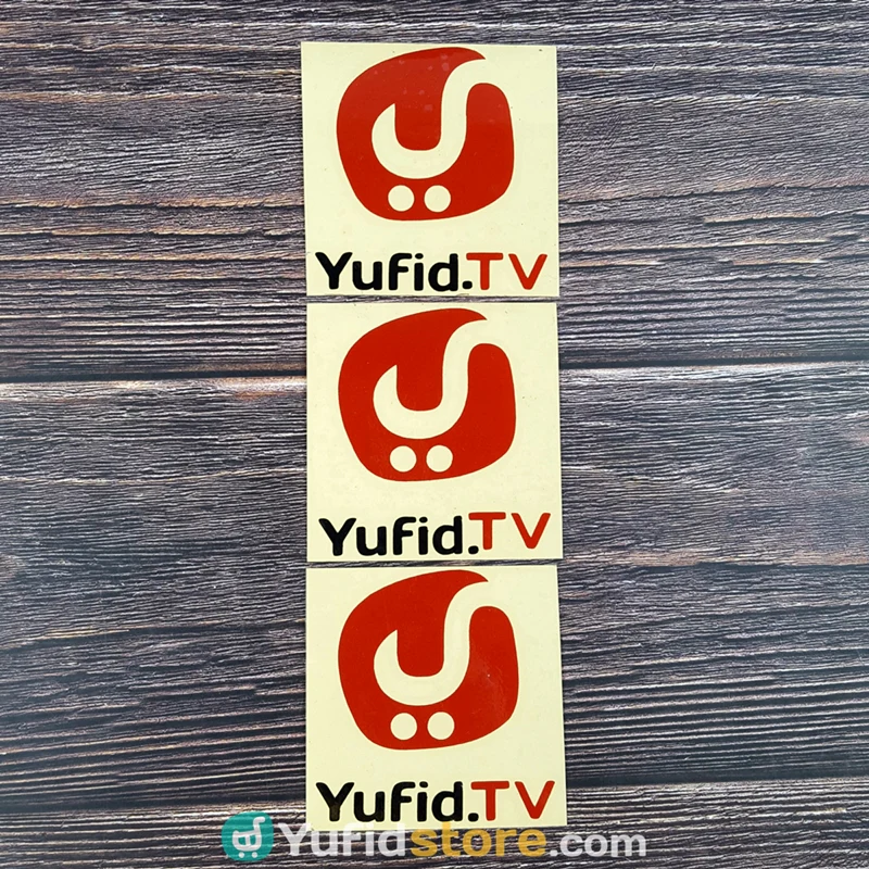Sticker Yufid TV Merah Hitam Persegi - Image 2