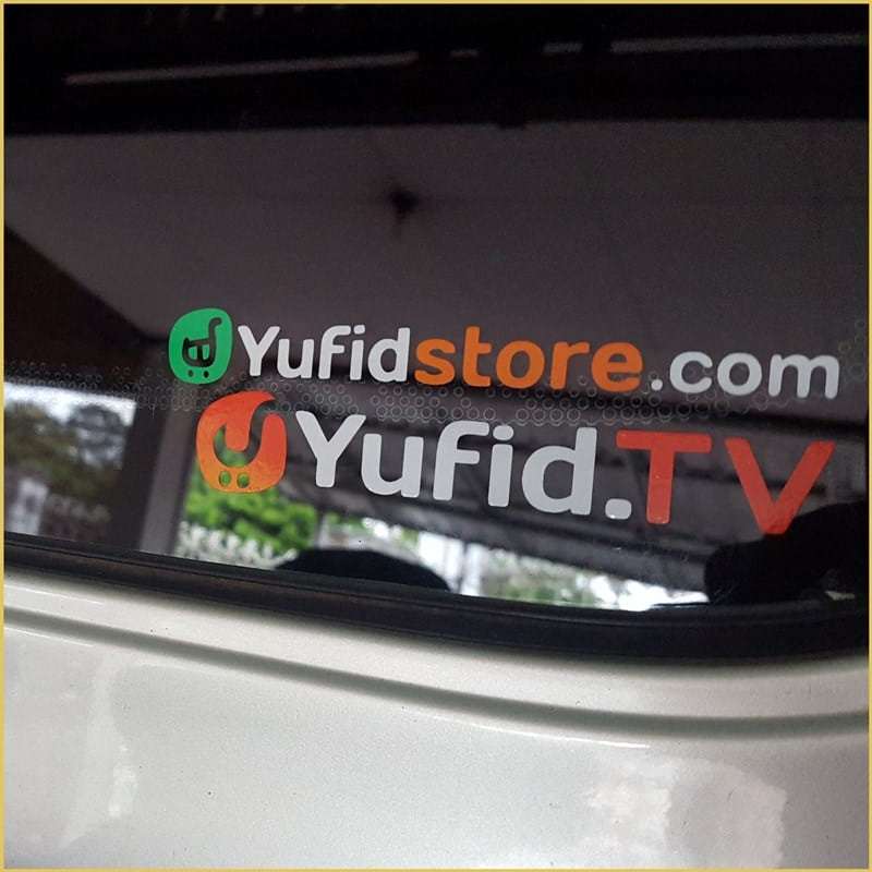 Sticker Yufid.TV Merah Hitam Panjang - Image 2